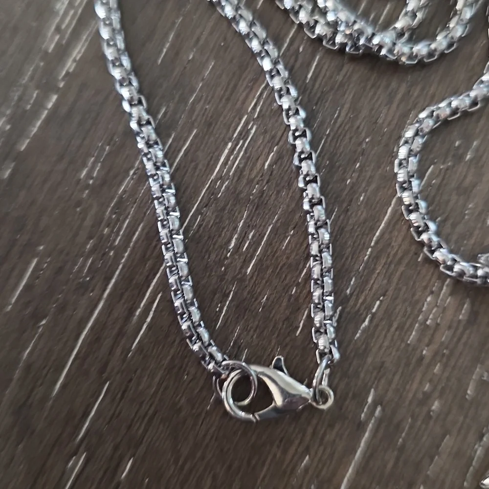 Stainless Steel Cross Pendant Chain Necklace